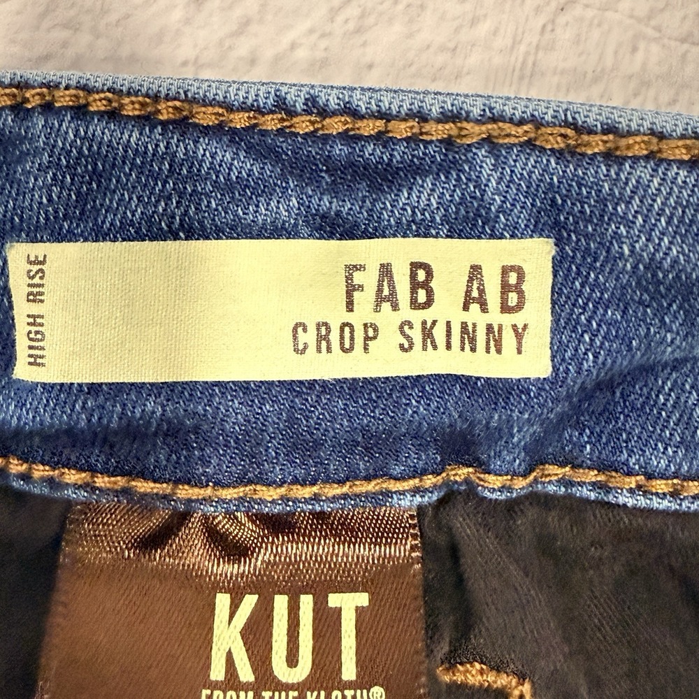 Kut From the Kloth Jeans Women's Size 10 Fab AB Crop Skinny Denim - Picture 7 of 11